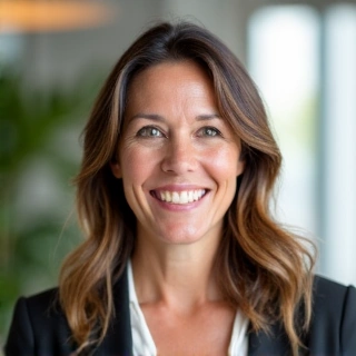 Professional portrait of a nutritionist coach, smiling confidently